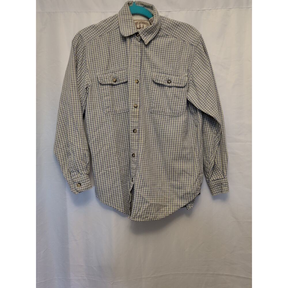 The great Outdoors Checked Button Down S Shirt Women's Tan 2 Pockets